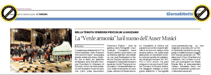 Il Tirreno 27 agosto 2014